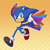 Size: 1176x1176 | Tagged: safe, artist:cat-rage, sonic the hedgehog, hedgehog, 31 days sonic, abstract background, gradient background, male, outline, pride, rainbow, solo