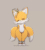 Size: 1154x1274 | Tagged: safe, artist:dippsheep, miles "tails" prower, fox, 2020, :3, animated, bootyfull tails, eyes closed, gif, grey background, simple background, smile, solo, tailabetes, wiggling