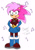 Size: 4461x6336 | Tagged: safe, artist:bageloftime, sonia the hedgehog, hedgehog, sonic underground, redesign, simple background, solo, white background