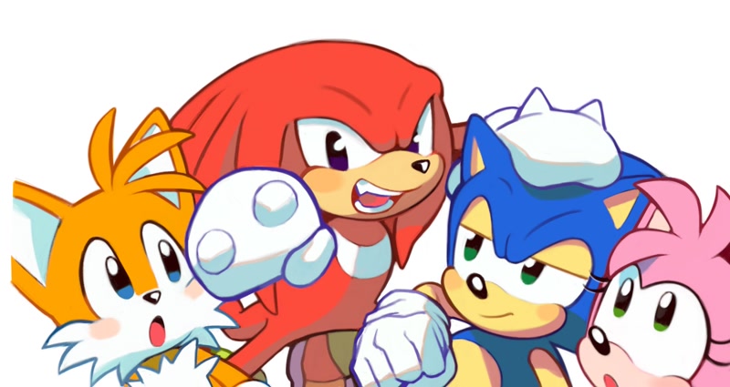 249746 - safe, artist:lucia88956289, classic sonic, knuckles the echidna  (sonic), miles tails prower (sonic), sonic the hedgehog (sonic), sega,  sonic the hedgehog (series), classic amy, classic knuckles, classic tails,  hyper knuckles, super