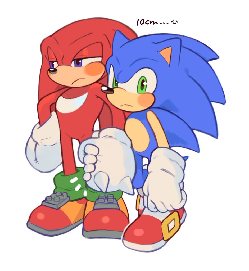 249746 - safe, artist:lucia88956289, classic sonic, knuckles the