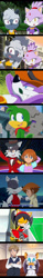 Size: 640x4071 | Tagged: safe, artist:the-gitz, agent topaz, bean the dynamite, blaze the cat, chris thorndyke, honey the cat, nack the weasel, rouge the bat, t.w. barker, tangle the lemur, bat, bird, cat, dog, human, lemur, weasel, fake screenshot, female, male, roupaz, shipping, sonic boom (tv), sonic the fighters, sonic x, style emulation
