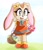 Size: 1536x1785 | Tagged: safe, artist:xxsilverleaxx, cream the rabbit, rabbit, basket, bow, child, creamabetes, cute, female, flower, grass, holding something, looking at viewer, mouth open, solo, standing