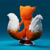 Size: 1080x1080 | Tagged: safe, artist:joão filipe santiago, miles "tails" prower, fox, 3d, alternate view, fluffy, from behind, gloves, gradient background, hand on hip, male, movie style, shoes, socks, solo, standing, youtube link in description