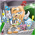 Size: 3000x3000 | Tagged: safe, artist:brodogz, flicky, tikal, chao, female, group, mouth open, neutral chao