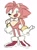 Size: 751x1015 | Tagged: dead source, safe, artist:marcuslarry627, amy rose, hedgehog, blushing, bowtie, gender swap, gloves, hand on hip, looking offscreen, male, mouth open, shoes, simple background, sketch, solo, white background