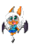 Size: 219x325 | Tagged: safe, artist:sammi-arts, rouge the bat, oc, oc:blanche the bat, bat, alignment swap, animated, gif, glasses, personality swap, schoolgirl outfit, simple background, solo, transparent background