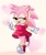 Size: 868x1024 | Tagged: safe, artist:xxsilverleaxx, amy rose, hedgehog, child, classic amy, one fang, redesign, solo