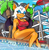 Size: 2947x3013 | Tagged: safe, artist:tomaruchi, rouge the bat, bat, clouds, daytime, lifeguard, palm tree, pool, solo, swimsuit