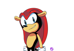 Size: 1000x700 | Tagged: safe, artist:onlysonamy, mighty the armadillo, armadillo, clenched teeth, gloves, looking at viewer, male, signature, simple background, smile, solo, standing, transparent background