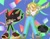 Size: 1200x926 | Tagged: safe, artist:risziarts, maria robotnik, shadow the hedgehog, hedgehog, human, 80s, alternate outfit, boombox, dancing, duo, featured image