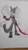 Size: 3096x5504 | Tagged: safe, artist:anuchallenger, miles "tails" prower, fox, cube, evil, glitch, gloves, holding something, infinite tails, looking at viewer, male, neck fluff, phantom ruby, red sclera, shoes, smile, solo, standing, sword, traditional media