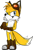 Size: 330x500 | Tagged: safe, artist:veskler, miles "tails" prower, fox, alignment swap, boots, chest fluff, clenched fists, colored ears, evil, frown, gloves, goggles, goggles on head, looking offscreen, male, scar, simple background, solo, standing, white background