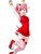 Size: 1200x1600 | Tagged: safe, artist:moonlight7earltea, amy rose, human, amy's halterneck dress, anime, arms up, boots, female, heart, humanized, long socks, looking offscreen, mouth open, nipple outline, smile, socks, solo, wink, youtube link in description