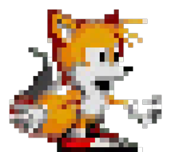 Size: 1260x1120 | Tagged: artist needed, source needed, safe, miles "tails" prower, fox, dorkly, pixel art, simple background, solo, sonic for hire, sprite, transparent background
