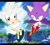 Size: 1361x1212 | Tagged: safe, artist:koasku, blaze the cat, silver the hedgehog, abstract background, dialogue, duo, english text, flying