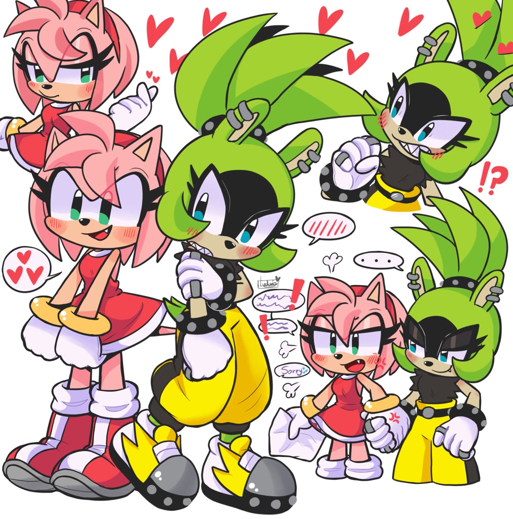 amy rose, shadow the hedgehog, metal sonic, surge the tenrec, jet