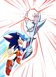 14382 - safe, artist:solar socks, shadow the hedgehog, silver the hedgehog, sonic  the hedgehog, hedgehog, fusion, fusion:shadow, fusion:silver, fusion:sonic,  male, movie style 