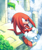 Size: 1709x2034 | Tagged: safe, artist:drawloverlala, knuckles the echidna, echidna, sky sanctuary zone, male, solo, sonic & knuckles