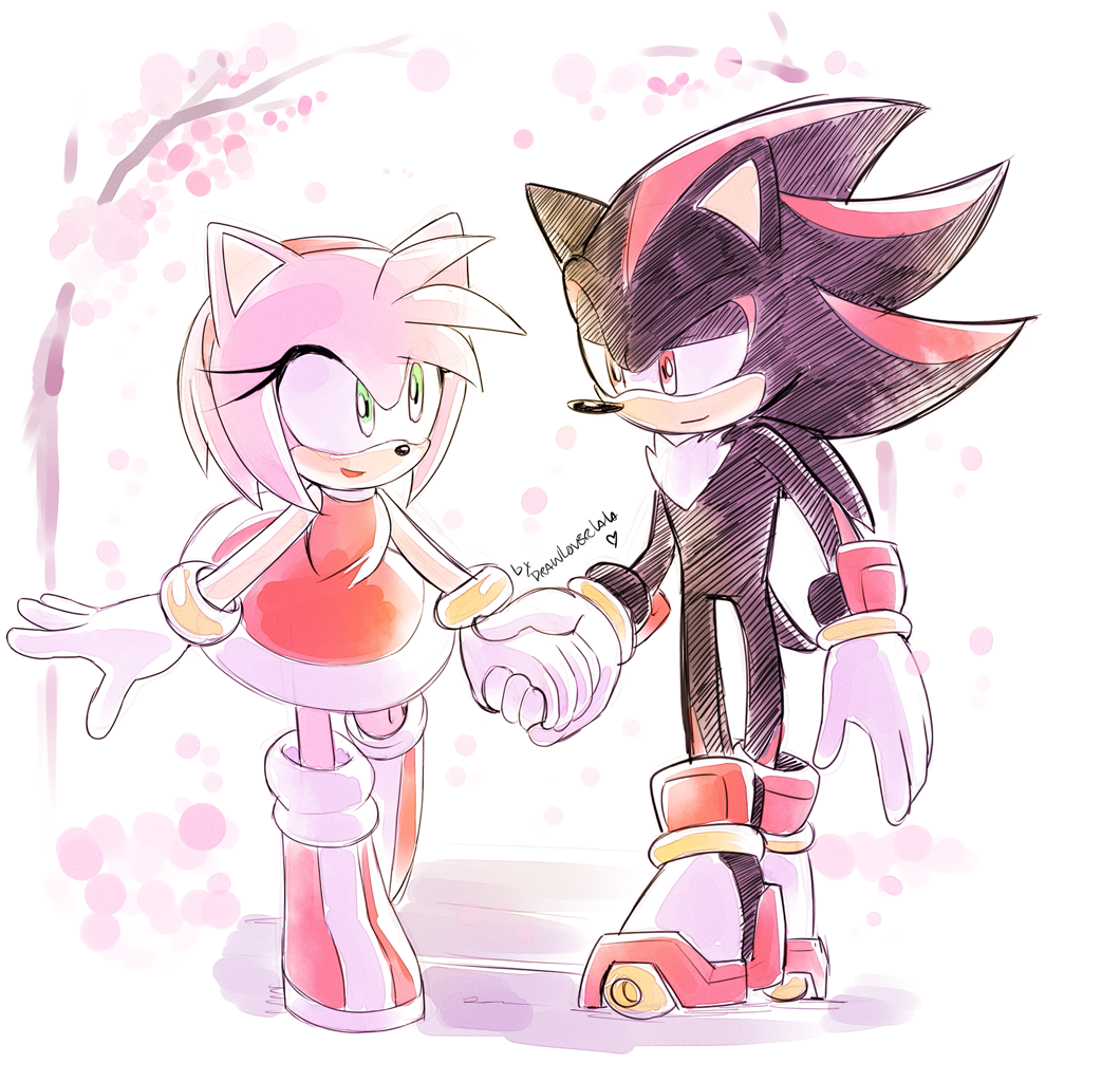 30978 - safe, artist:myly14, amy rose (sonic), shadow the hedgehog