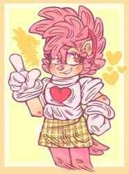 Size: 1116x1500 | Tagged: safe, artist:beebeeazzy, amy rose, looking offscreen, solo