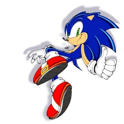 Size: 1280x1280 | Tagged: safe, artist:notnicknot, sonic the hedgehog, solo
