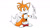 Size: 1192x670 | Tagged: safe, artist:hiddenmatrixyt, miles "tails" prower, arms out, child, classic tails, gloves, looking at viewer, redraw, shoes, signature, simple background, smile, socks, solo, standing, tyson hesse style, white background, youtube link in description