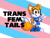 Size: 1000x750 | Tagged: safe, artist:_calcium, miles "tails" prower, fox, blue shoes, english text, female, looking at viewer, mod, pixel art, pride flag background, shirt, skirt, smile, solo, sonic the hedgehog 3, trans female, trans girl tails, trans pride, transgender, v sign