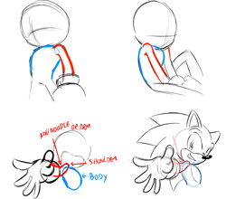 Size: 540x475 | Tagged: safe, artist:drawloverlala, sonic the hedgehog, hedgehog, art progression, clenched teeth, drawing tutorial, english text, gloves, hand-out, looking at viewer, male, reaching towards the viewer, simple background, sitting, sketch, solo, tutorial, white background