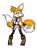 Size: 3000x4105 | Tagged: safe, artist:evoheaven, miles "tails" prower, fox, comic:sonic & tails crystallization, adult, aged up, alternate universe, clothes, crop top, eyelashes, female, gender swap, gloves, hand on hip, looking at viewer, mouth open, older, pantyhose, redesign, shoes, shorts, simple background, smile, solo, standing, style emulation, transparent background, uekawa style