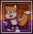 Size: 500x513 | Tagged: safe, artist:triplettailedfox, miles "tails" prower, fox, sonic mania adventures, absentiagender pride, abstract background, classic tails, colored ears, edit, eyelashes, icon, mobius.social exclusive, no source, one fang, pride flag, pride flag background, solo, standing, star (symbol), xenogender