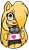 Size: 684x1168 | Tagged: safe, artist:msbubblewow101, oc, hedgehog, 2019, clenched teeth, dress, eyelashes, female, green eyes, hair over one eye, heart, holding something, looking at viewer, oc only, simple background, smile, smiling at viewer, solo, standing, transparent background, unnamed oc, yellow fur