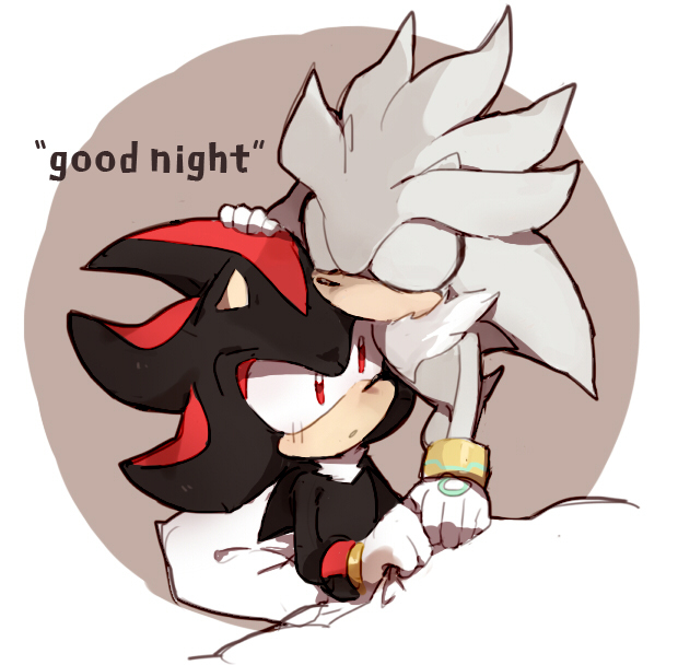 9228 - safe, artist:kirsa-w, shadow the hedgehog, silver the hedgehog,  2017, blushing, duo, duo male, frown, gay, lidded eyes, looking at each  other, male, shadilver, shipping, simple background, smile, standing, white  background 