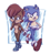 Size: 560x625 | Tagged: safe, artist:pesky-pincushion, sally acorn, sonic the hedgehog, duo, shipping, sonally