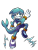 Size: 997x1295 | Tagged: safe, artist:sea salt, oc, oc:tempest the dolphin, dolphin, leaping, looking up, solo, transparent background, v sign