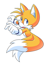 Size: 700x850 | Tagged: safe, artist:nannelflannel, miles "tails" prower, 2019, arms out, gloves, looking up, male, modern tails, mouth open, simple background, solo, transparent background