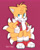 Size: 1600x2025 | Tagged: safe, artist:rattah, miles "tails" prower, fox, sonic prime, 2021, clothes, concept art, frown, hands on hips, jacket, kitsune, looking offscreen, male, nine tails, red background, screwdriver, signature, simple background, solo, standing, wrench