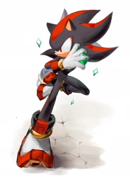 Size: 1656x2234 | Tagged: safe, artist:usa37107692, shadow the hedgehog, chaos emerald, solo
