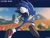 Size: 2048x1540 | Tagged: safe, artist:trizziefrizzie, sonic the hedgehog, sonic frontiers, 2023, abstract background, clenched fists, clenched teeth, field, flower, looking back at viewer, mid-air, outline, smile, solo, sonic frontiers: final horizon