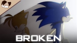 Size: 1280x720 | Tagged: safe, miles "tails" prower, sonic the hedgehog, crying, duo, english text, floppy ears, sad, tears, tears of sadness, youtube thumbnail