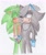 Size: 2340x2812 | Tagged: safe, artist:fire-for-battle, oc, oc:matrix the hedgehog, oc:rain the hedgehog, hedgehog, blushing, duo, eyes closed, gay, hair over one eye, holding hands, kiss on cheek, male, oc x oc, raintrix, shipping, standing, sweatdrop, traditional media