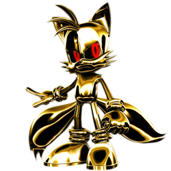 Size: 2500x2500 | Tagged: safe, artist:nibroc-rock, sonic heroes, 2018, 3d, black sclera, fake metal tails, frown, looking offscreen, robot, simple background, solo, standing, transparent background