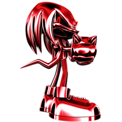 Size: 2500x2500 | Tagged: safe, artist:nibroc-rock, sonic heroes, 2018, 3d, black sclera, fake metal knuckles, frown, robot, simple background, solo, standing, transparent background