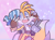 Size: 2048x1497 | Tagged: safe, artist:pinksodaeve, miles "tails" prower, sails, fox, sonic prime, abstract background, backwards v sign, double v sign, looking at viewer, male, mouth open, open smile, signature, smile, solo, sparkles, standing, triple v sign, v sign