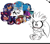 Size: 454x396 | Tagged: safe, artist:urunclesonic, espio the chameleon, knuckles the echidna, mephiles the dark, shadow the hedgehog, silver the hedgehog, sonic the hedgehog, blushing, frown, gay silver, implied gay, line art, simple background, sitting, sweatdrop, thinking, thought bubble, white background