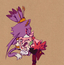 Size: 823x831 | Tagged: safe, artist:kingprinceleo, amy rose, blaze the cat, cat, hedgehog, 2023, alternate universe, amy x blaze, comforting, crying, cute, eyes closed, female, females only, hugging, lesbian, shipping, tears, vampire, wings