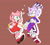 Size: 1280x1152 | Tagged: safe, artist:rabbitaches, amy rose, blaze the cat, cat, hedgehog, 2017, amy x blaze, amy's halterneck dress, blaze's tailcoat, clothes, cute, dress, drink, female, females only, food, hearts, holding hands, ice cream, lesbian, looking at each other, shipping
