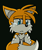 Size: 562x667 | Tagged: safe, artist:cmara, miles "tails" prower, fox, 2020, arms folded, black background, crying, frown, lidded eyes, sad, simple background, solo, standing, tears, tears of sadness