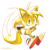 Size: 1500x1500 | Tagged: safe, artist:lallelol, miles "tails" prower, fox, 2020, classic tails, cute, hands behind back, looking at viewer, male, signature, simple background, smile, solo, tailabetes, white background
