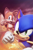 Size: 2500x3802 | Tagged: safe, artist:elesis-knight, miles "tails" prower, sonic the hedgehog, 2018, 3d, abstract background, comic cover, duo, looking at viewer, remake, smile, sonic the hedgehog #1 (idw)